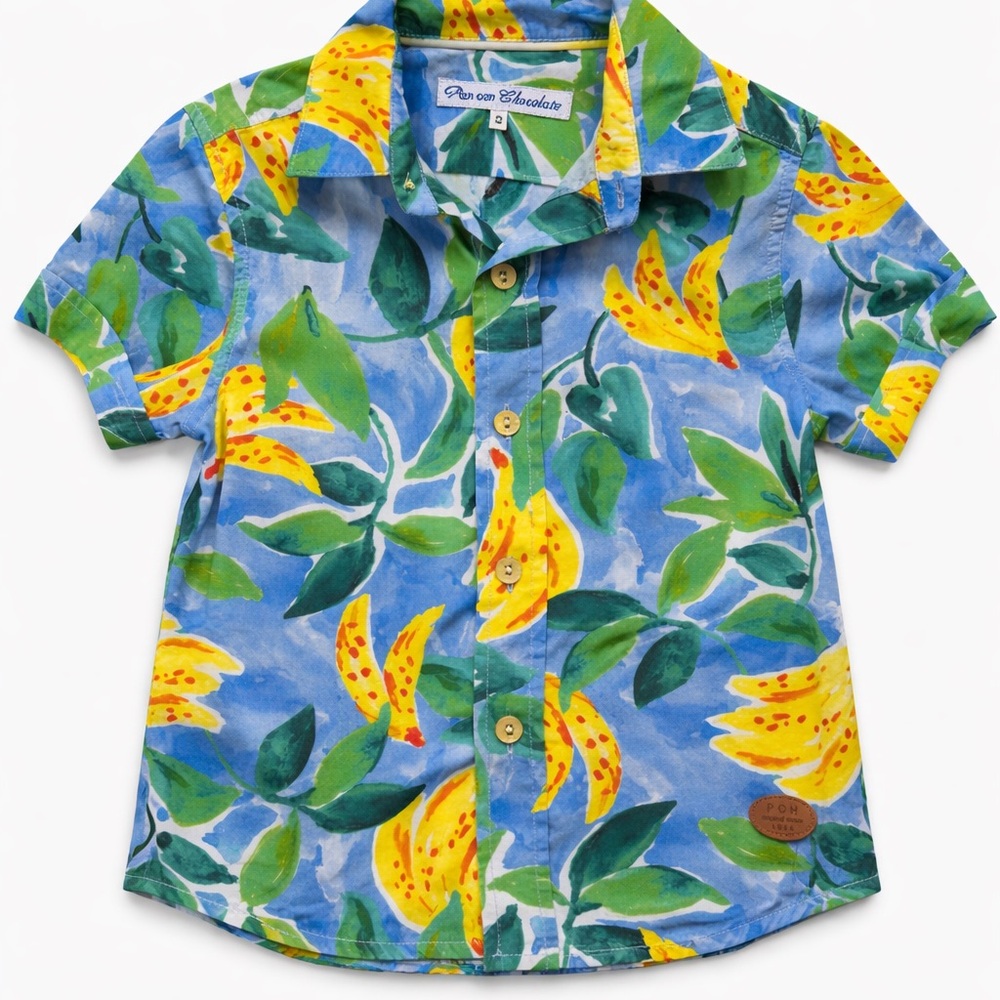 Kids Tropical Button Down Shirt